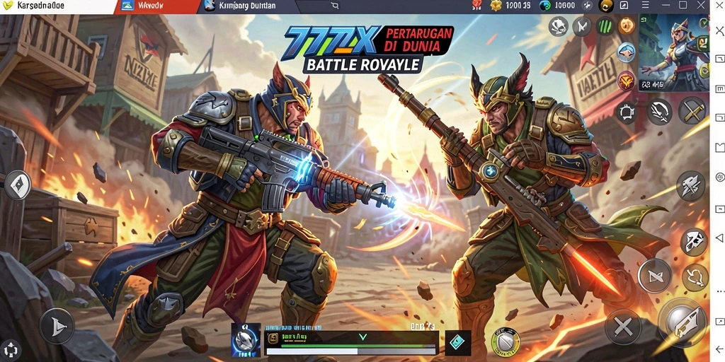Gameplay seru dan menegangkan dalam 777ZX Battle Royale.