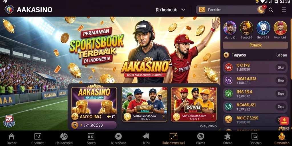 Tampilan gameplay menarik dari AAKASINO saat taruhan olahraga.