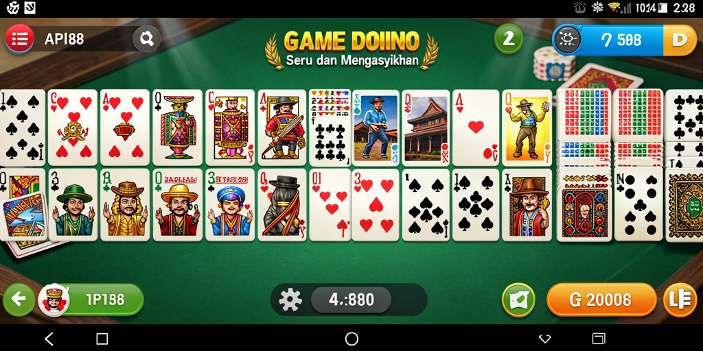 Screenshot gameplay API88 yang menampilkan interaksi pemain dalam permainan domino.