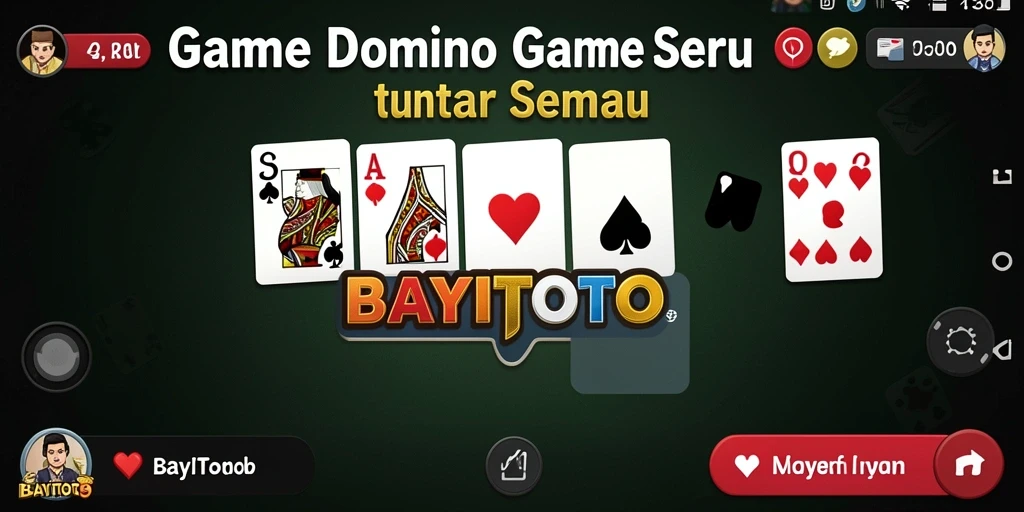 Tangkapan layar utama gameplay BAYITOTO menampilkan aksi seru permainan Domino.