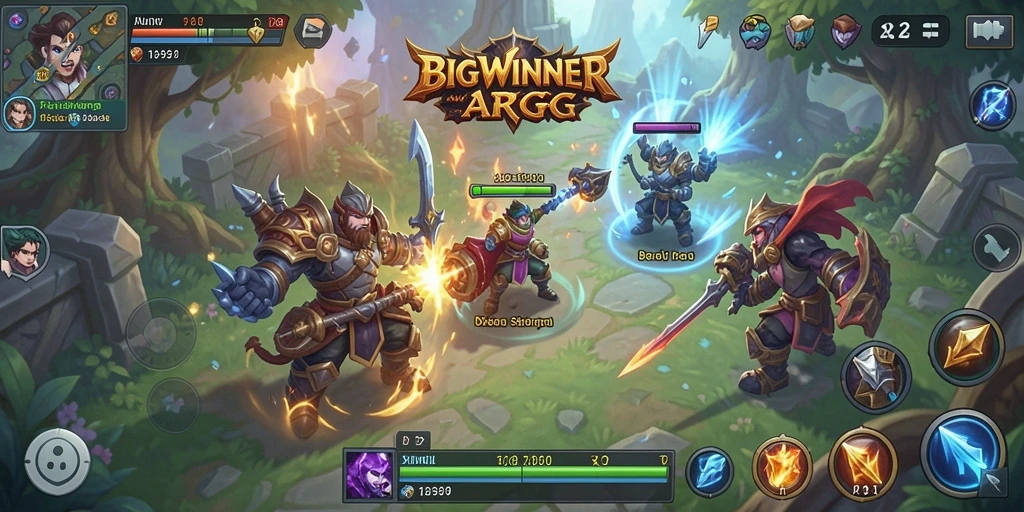 Tampilan layar permainan BIGWINNER dengan aksi seru dan grafik menawan.