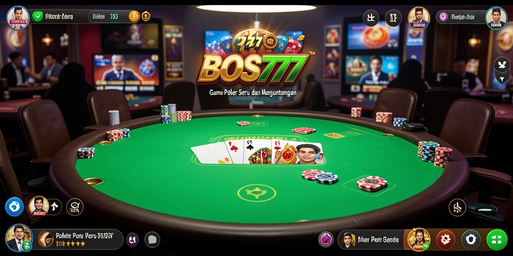 Gameplay Poker seru dan mengasyikkan di BOS777.