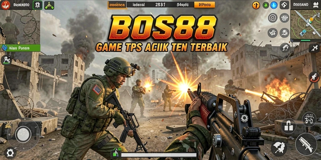 Gameplay intens dalam pertempuran TPS yang mendebarkan.
