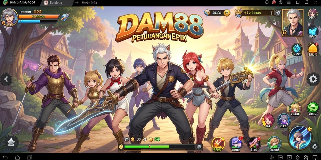 Menampilkan aksi seru dalam gameplay Anime DAM88.