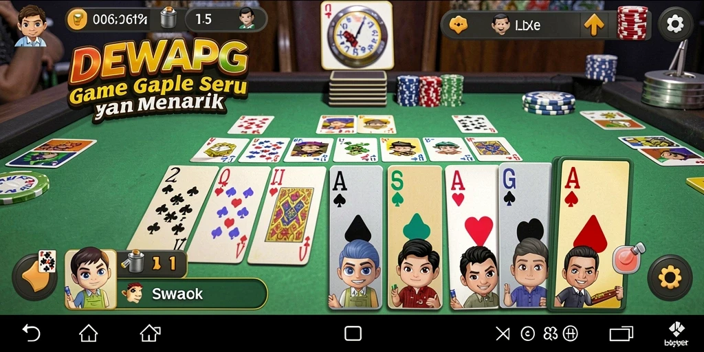 Tampilan screenshot gameplay Gaple yang menarik di DEWAPG.