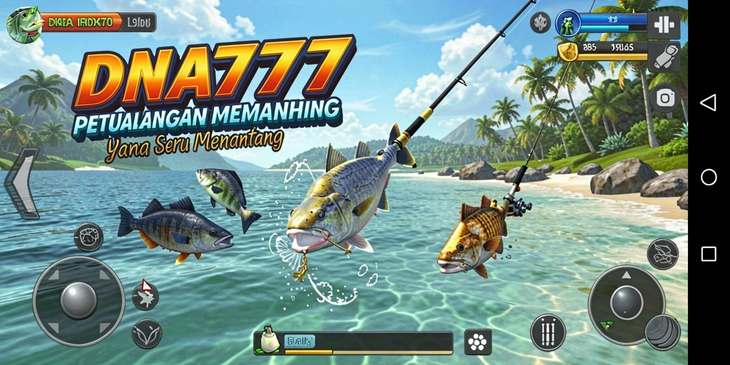 Tangkapan ikan menakjubkan dalam gameplay DNA777.