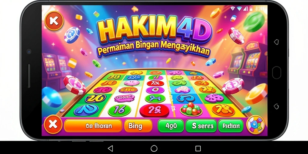 Gameplay HAKIM4D menampilkan aksi seru permainan Bingo.