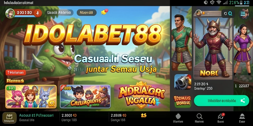 Screenshot utama gameplay seru IDOLABET88 yang menghibur.