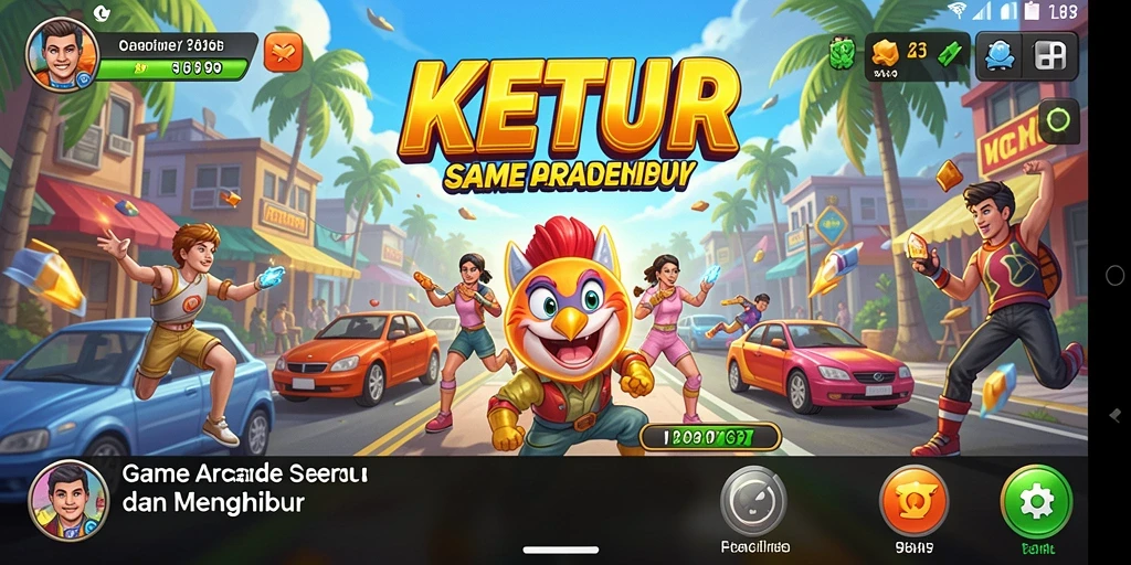 Tampilan gameplay seru dari KETUA yang penuh aksi.