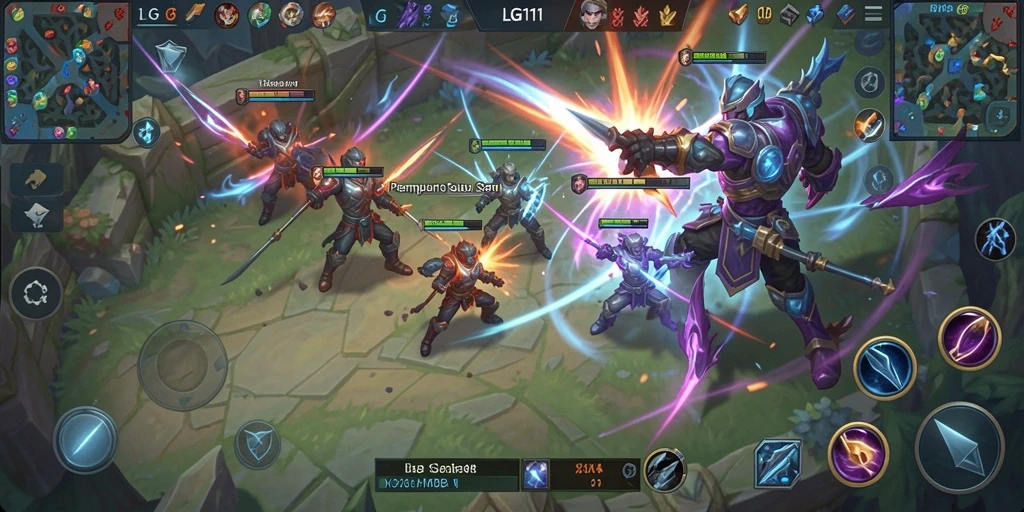 Tangkapan layar gameplay LG111 yang menampilkan aksi pertempuran seru.