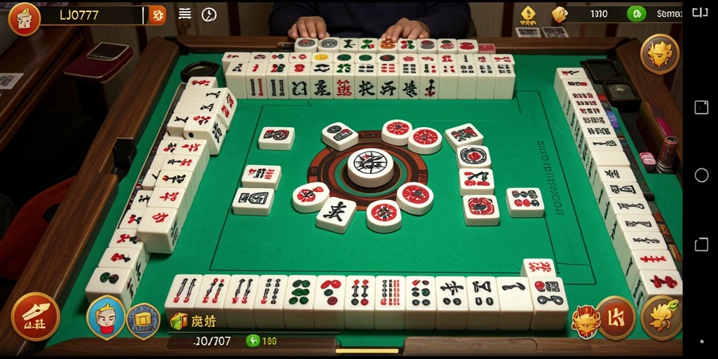 Tampilan gameplay menarik di LJO777 dengan desain Mahjong yang unik.