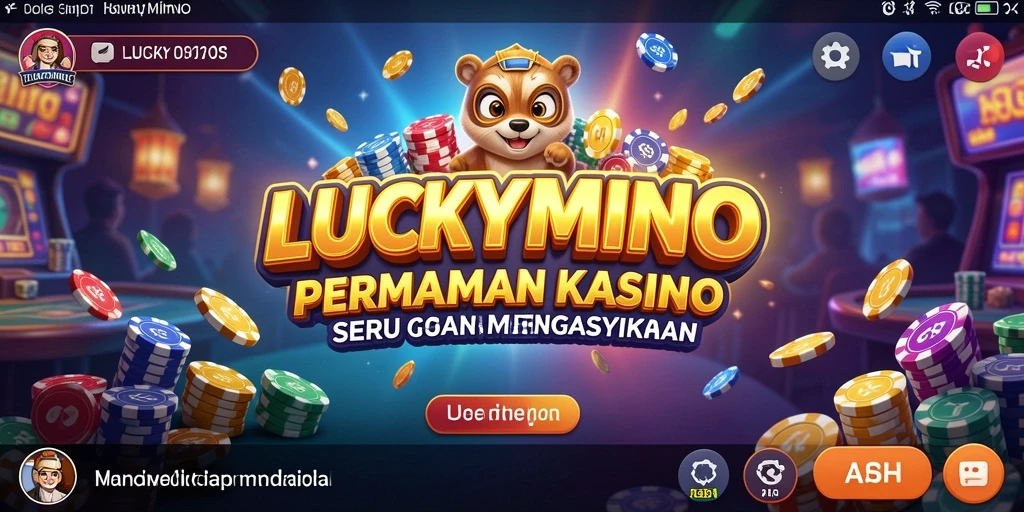 Screenshot menarik LUCKYMINO menampilkan gameplay seru di kasino.