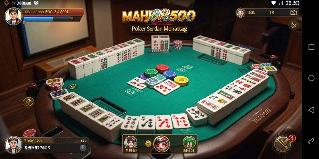 Tampilan menarik dari game Poker MAHJONG500 yang penuh aksi.