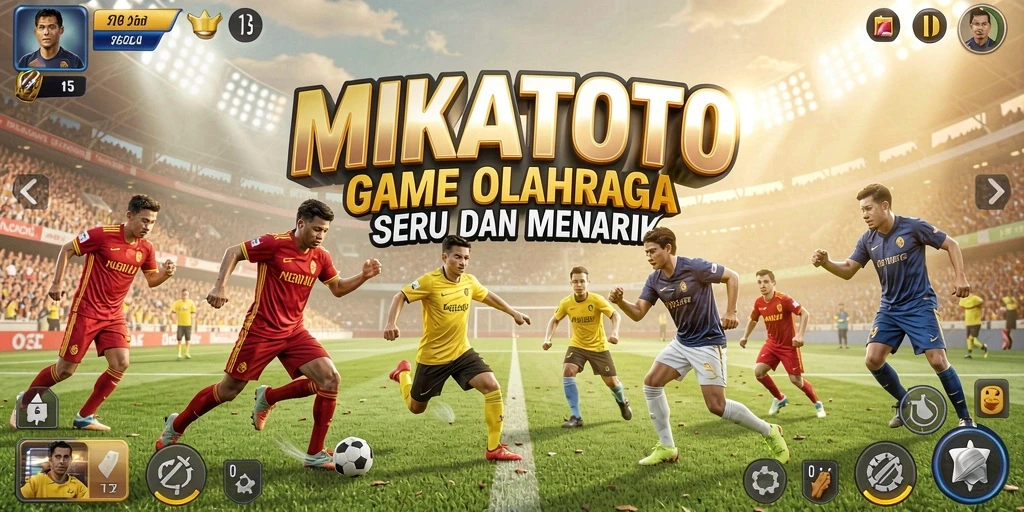 Screenshot gameplay MIKATOTO menampilkan aksi mendebarkan dalam olahraga.