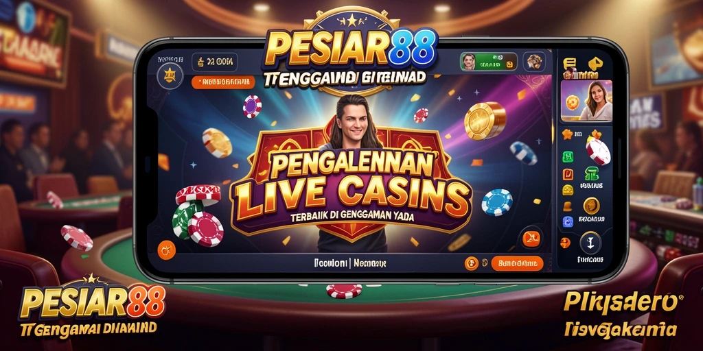 Tampilan permainan Live Casino yang mendebarkan di PESIAR88.