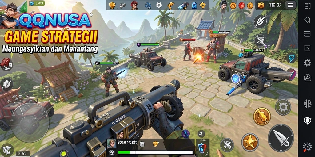 Tampilan gameplay QQNUSA yang menantang dan strategis.