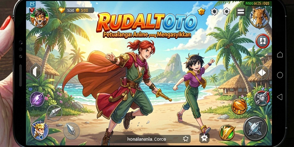 Tampilan gameplay RUDALTOTO yang penuh warna dan seru.