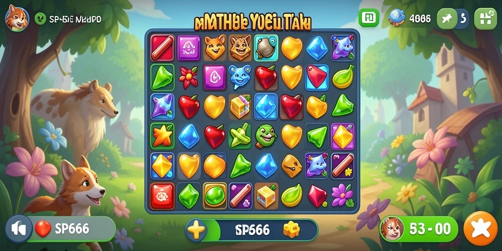 Tampilan gameplay SP666 yang penuh warna dan menarik pada layar.